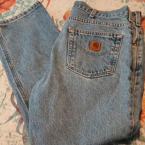 36x30 Traditional Fit Carhartt Blue Denim Jeans